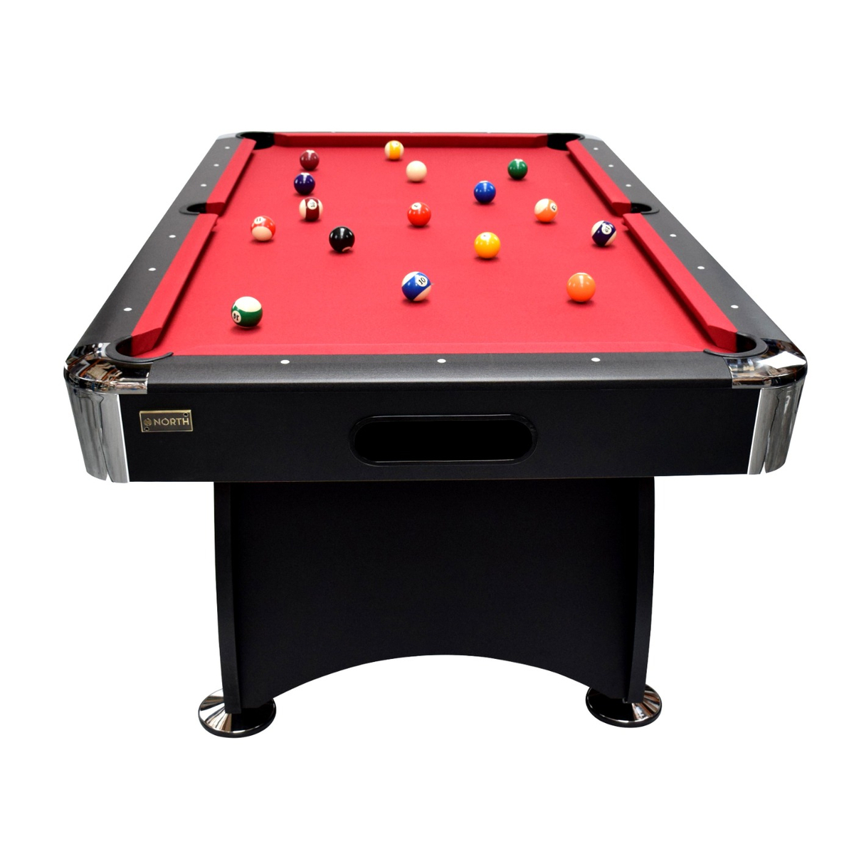 NORTH Gardone Table de billard Noir/Rouge 8FT