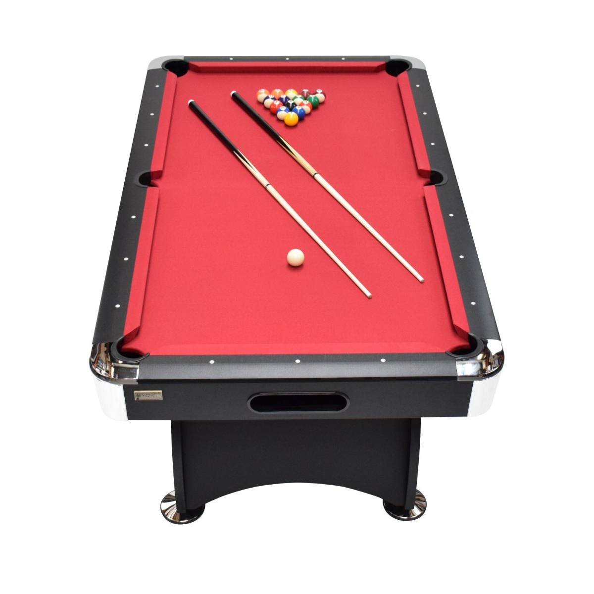 NORTH Gardone Table de billard Noir/Rouge 8FT