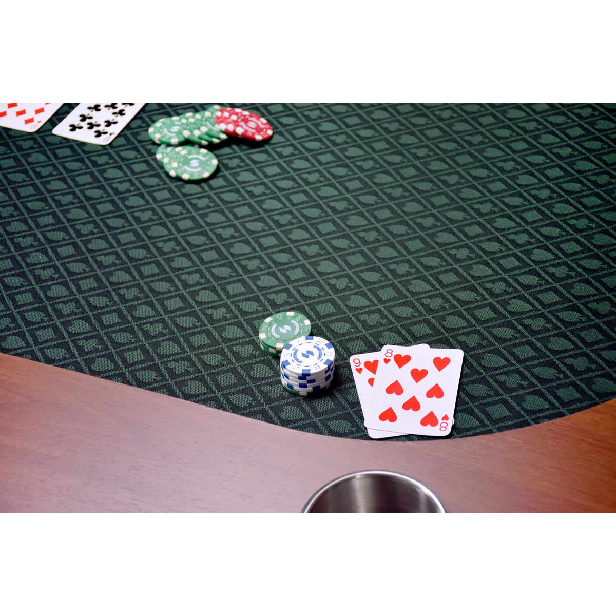 North Poker Table Foldy 10 Personnes Vert