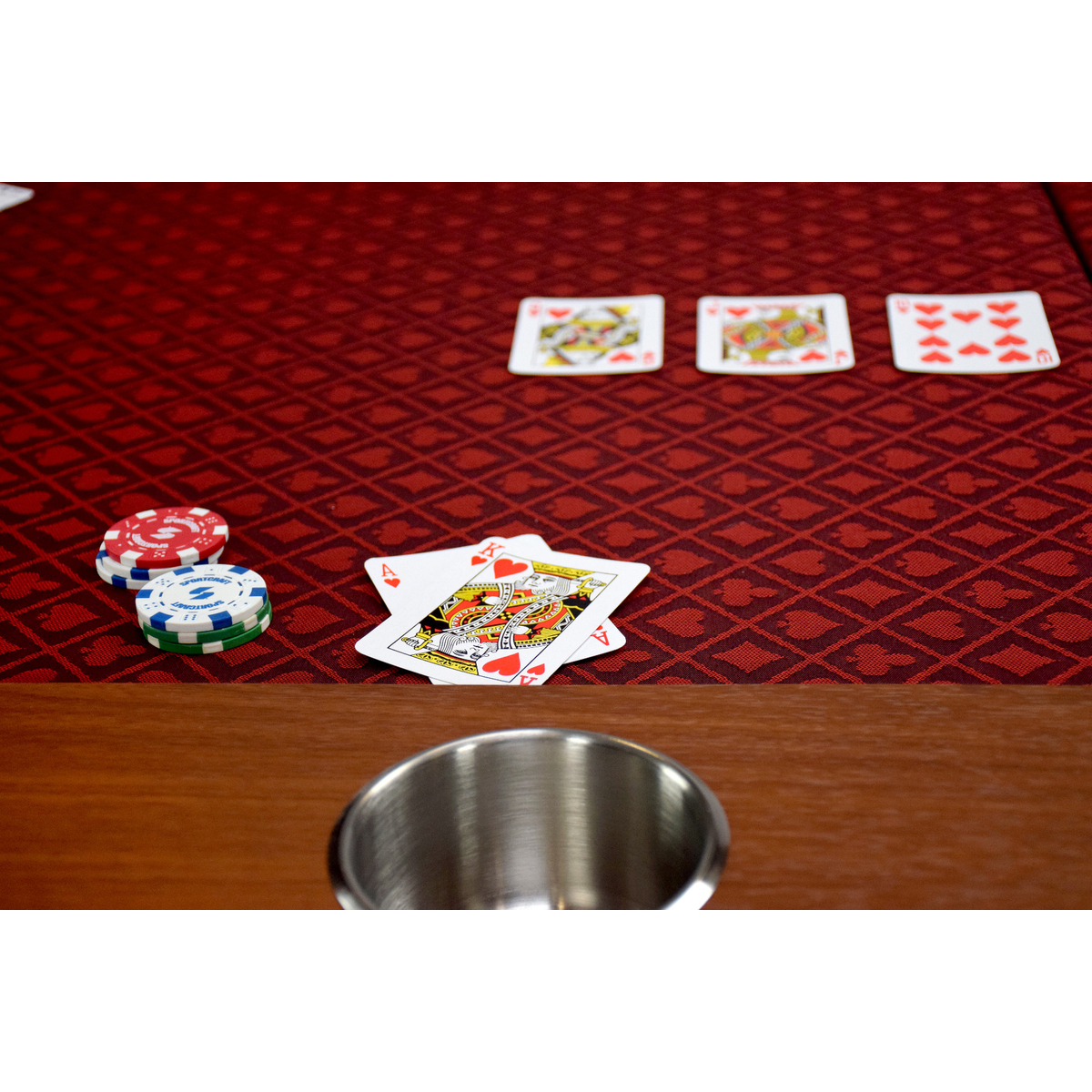 North Pokertafel Foldy 10 Personen Rood