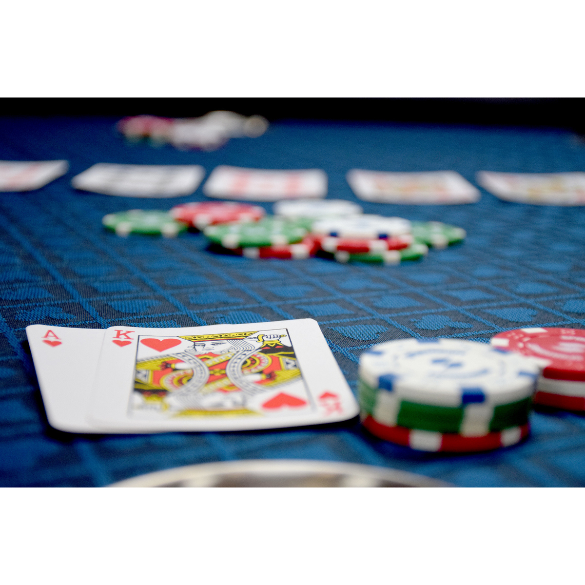 North Ronde Pokertafel Texas 8 Personen Blauw