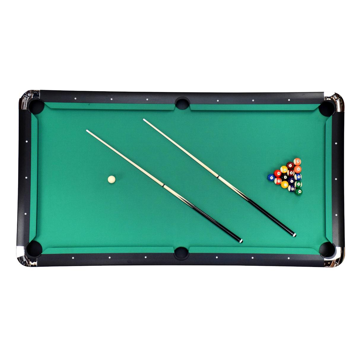 NORTH Gardone Pooltafel Zwart/Groen 8FT