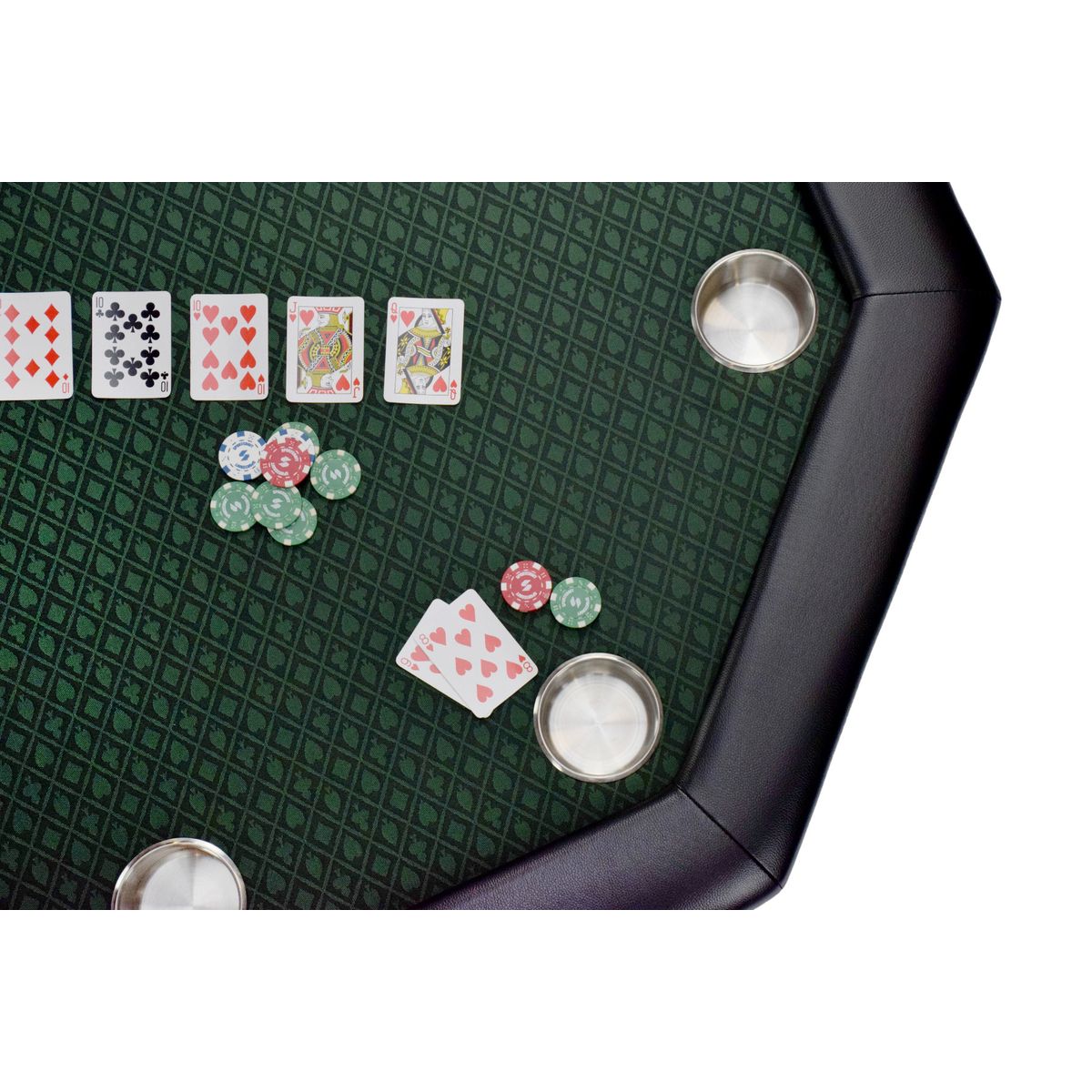 NORTH Octagon Pokertafel Groen 8 Personen