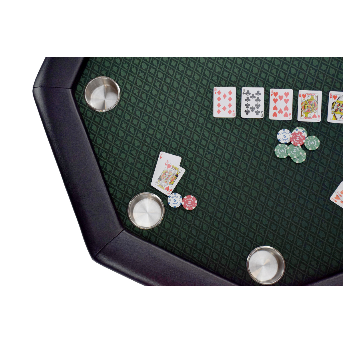 NORTH Octagon Pokertafel Groen 8 Personen