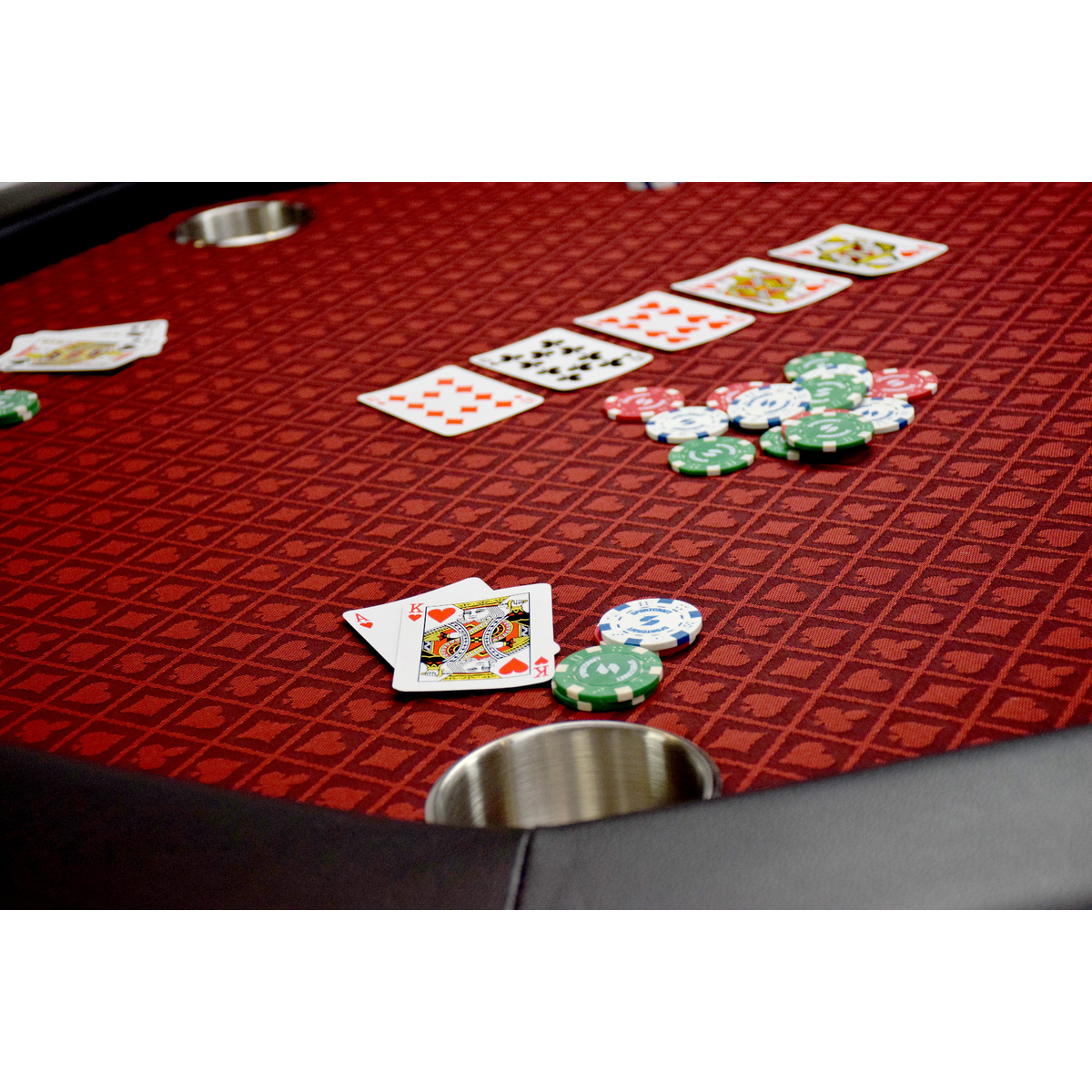 North Octagon Pokertafel Texas 8 Personen Rood