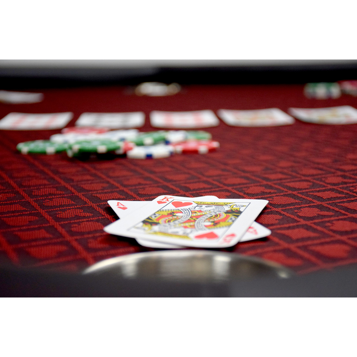 North Octagon Pokertafel Texas 8 Personen Rood