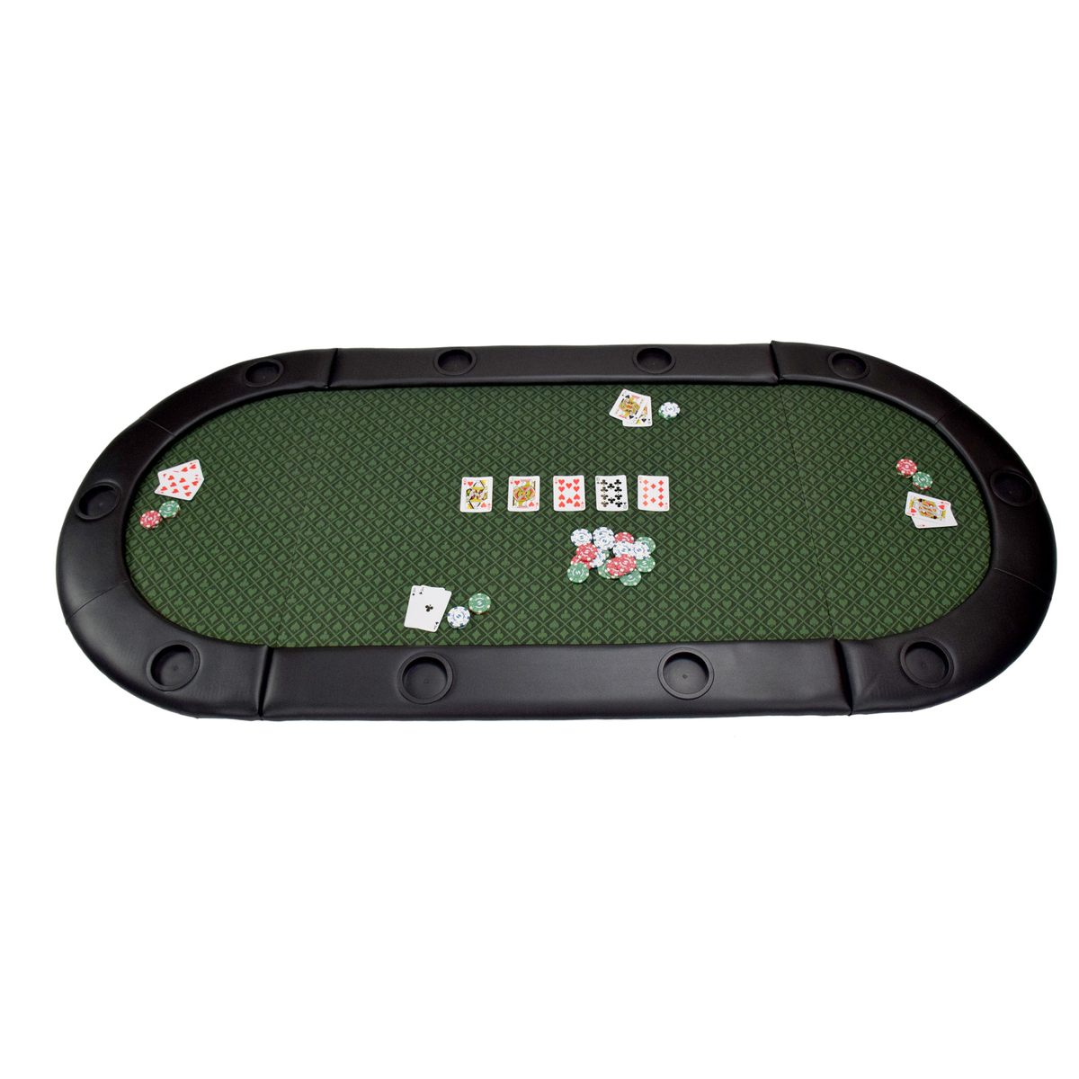 North Tabletop Poker Table 10 personnes Vert