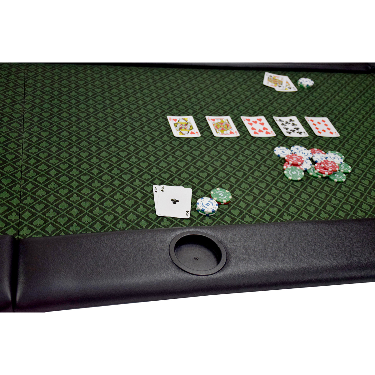 North Tabletop Poker Table 10 personnes Vert