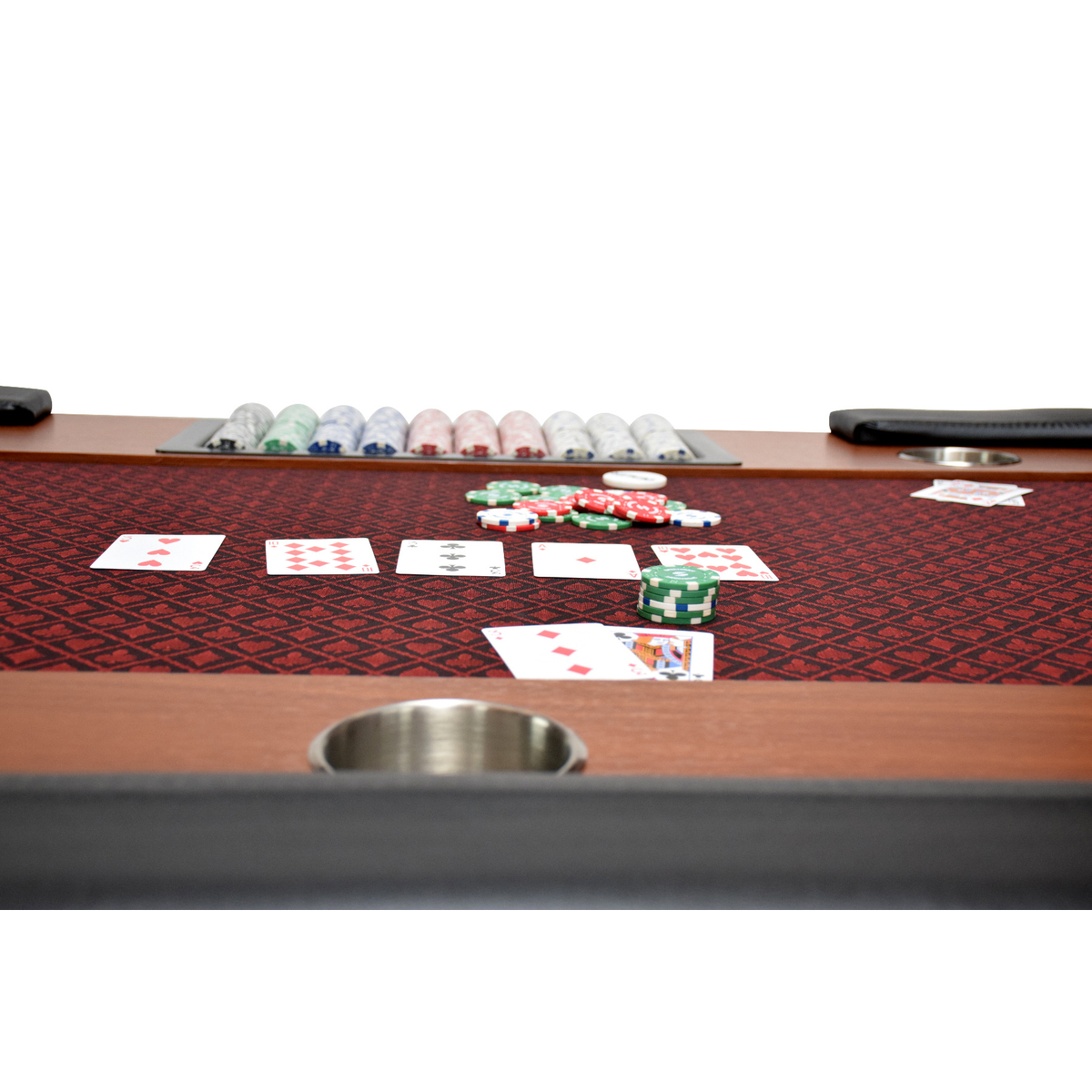 North Poker Table Nevada 10 personnes Rouge