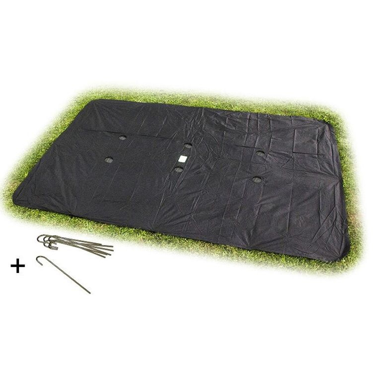 Housse de protection rectangulaire pour trampoline enterré niveau sol EXIT 244x427cm