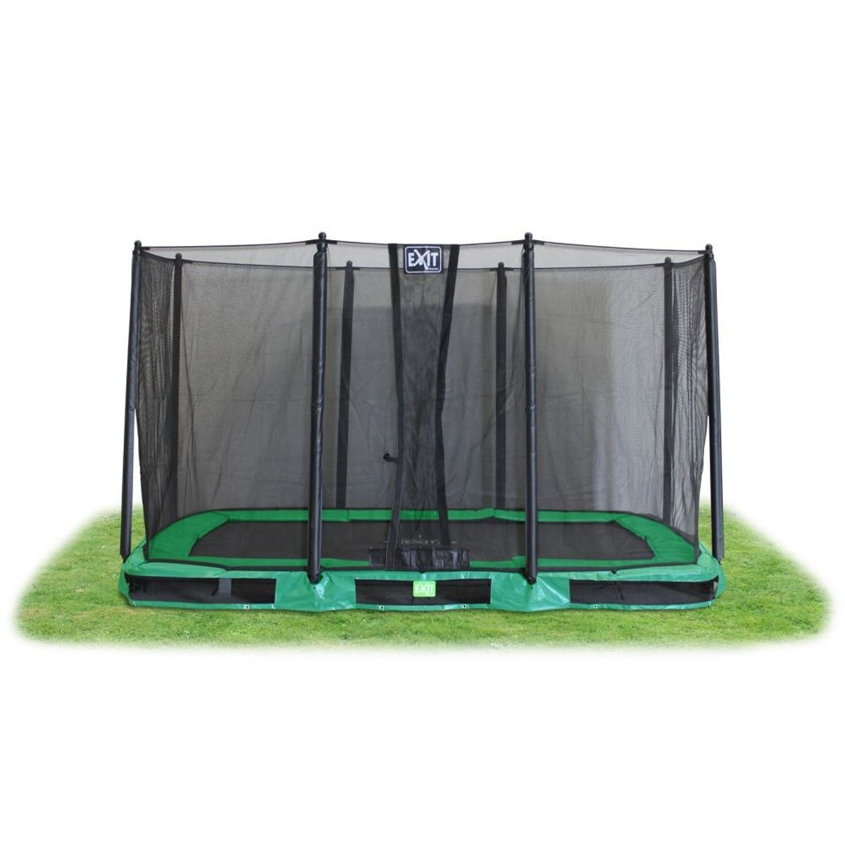 Exit Interra Rechthoekige Trampoline 244 x 427 Groen + Contour Safetynet