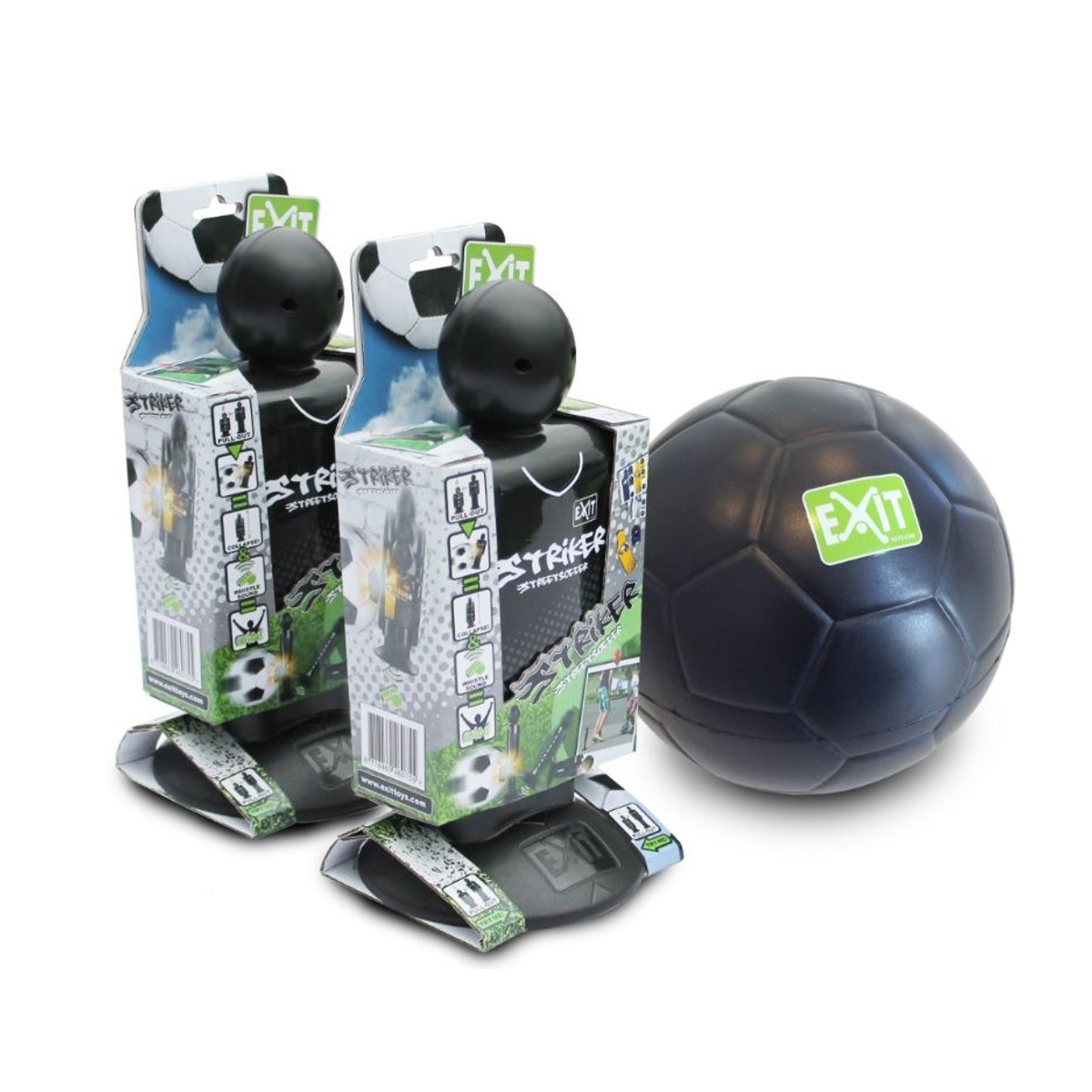 Exit Striker Streetsoccer - Set van 2 + Mini Foam Ball