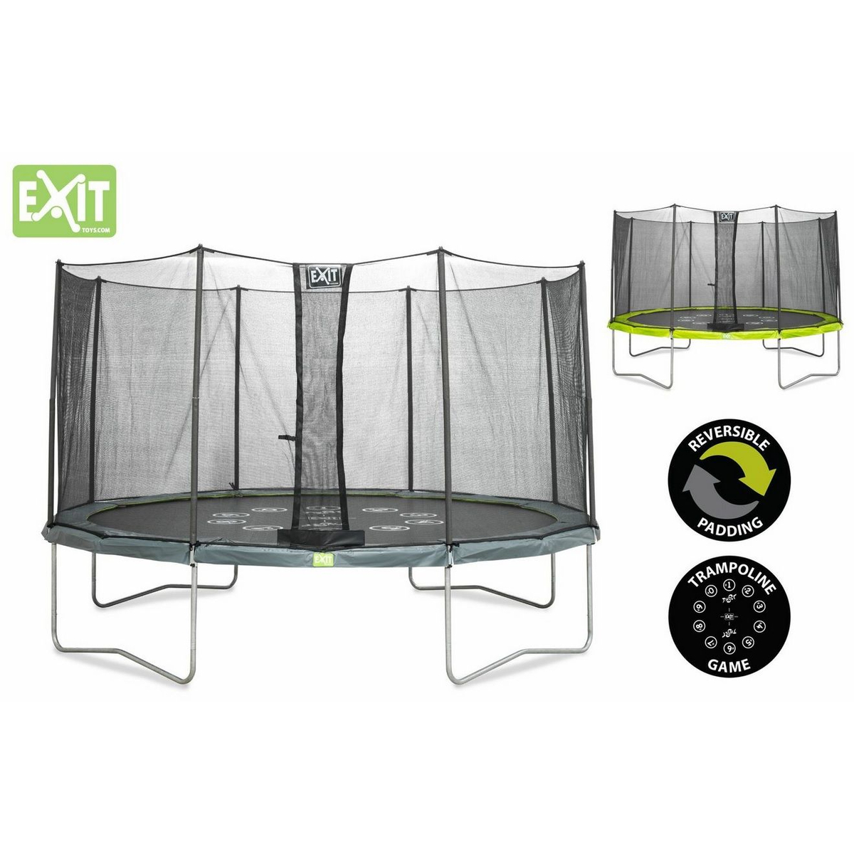 Exit Twist Trampoline 366 cm - Groen/Grijs