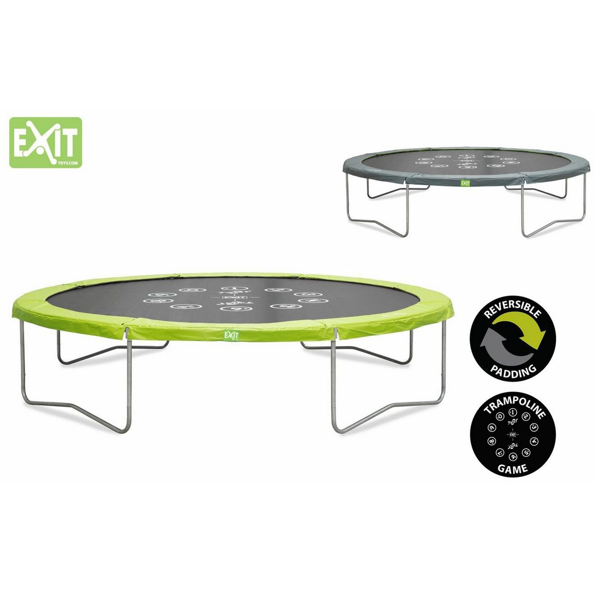 Exit Twist Trampoline 366 cm - Groen/Grijs