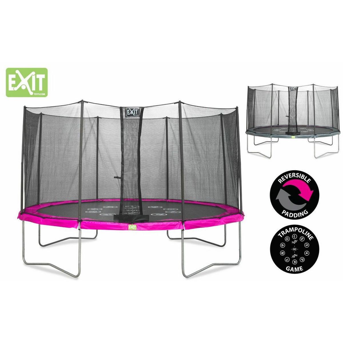 Exit Twist Trampoline 366 cm - Roos/Grijs