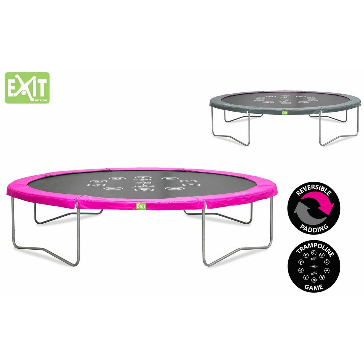 Exit Twist Trampoline 366 cm - Roos/Grijs