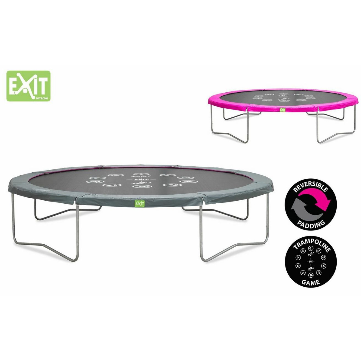 Exit Twist Trampoline 366 cm - Roos/Grijs