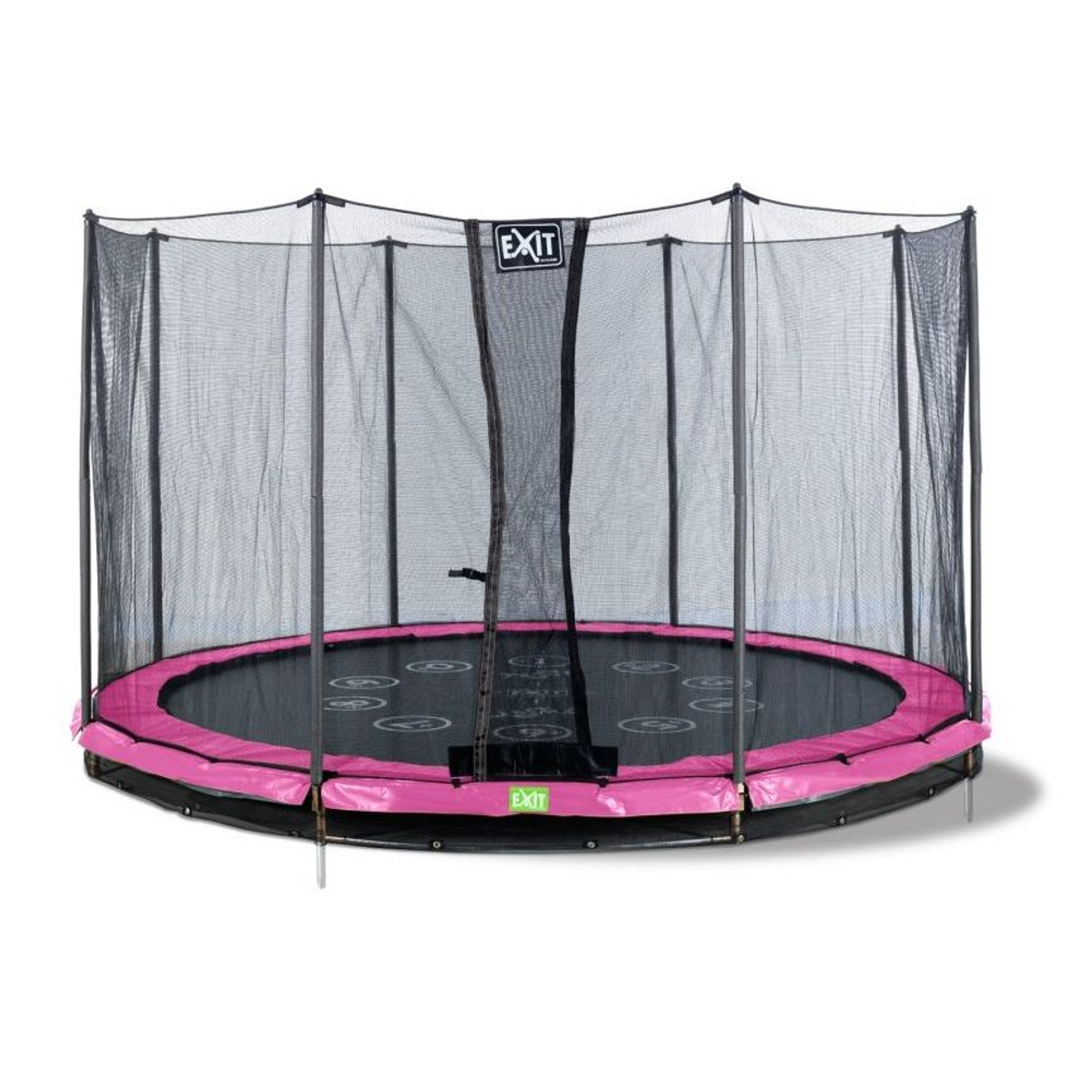 Exit Trampoline Twist Inground 366 Roze/Grijs + Safetynet