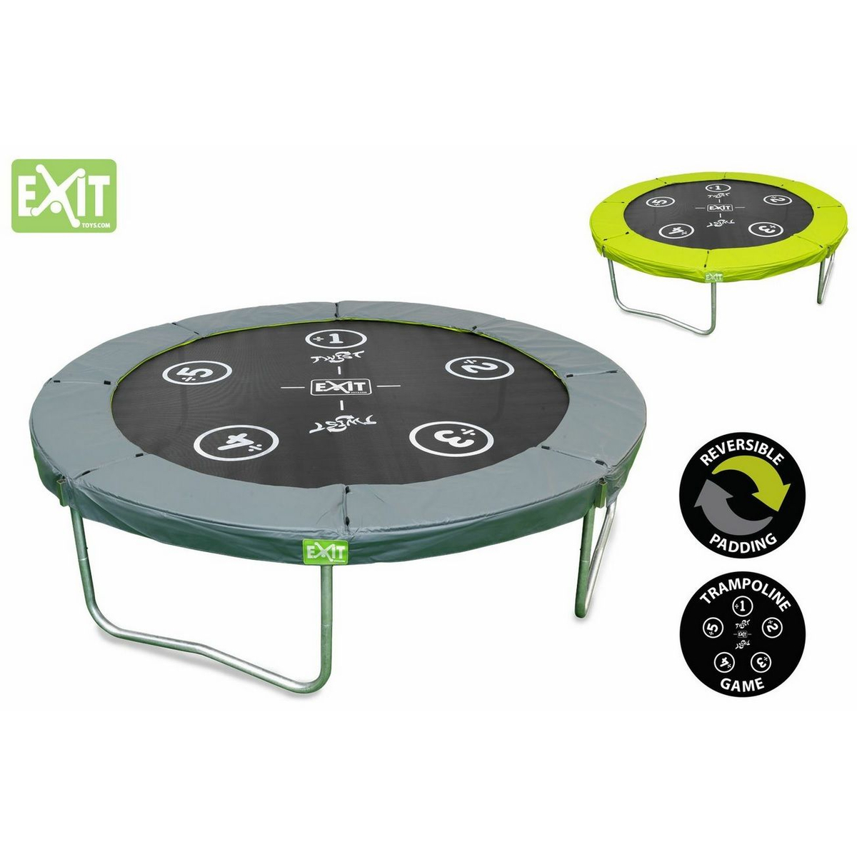 Exit Twist Trampoline 183 cm - Groen/Grijs