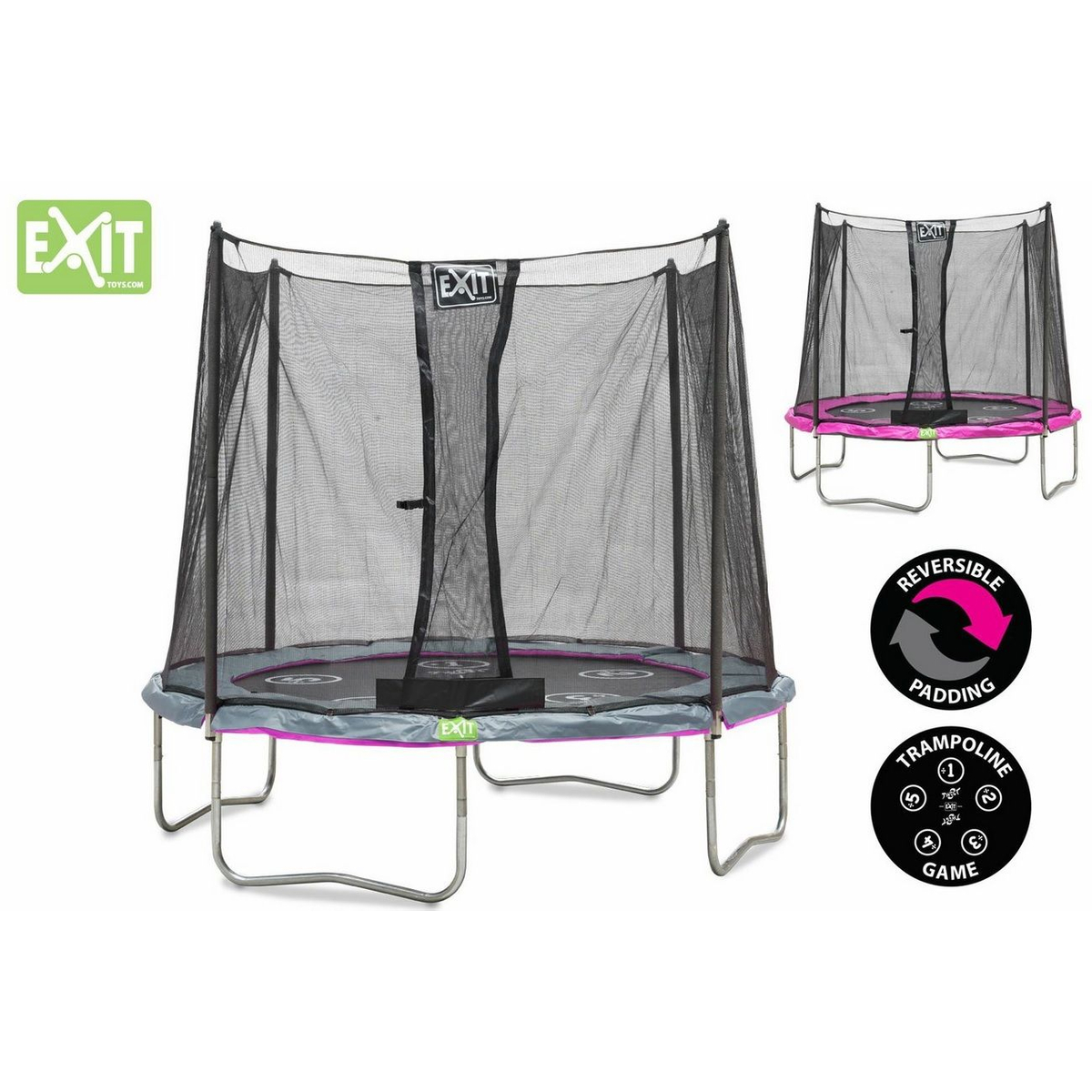 Exit Twist Trampoline 244 cm - Roos/Grijs