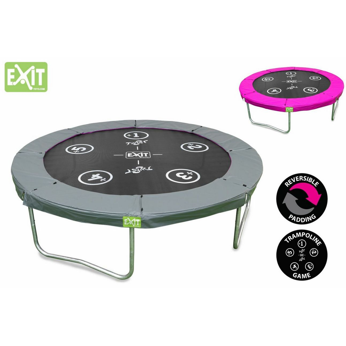 Exit Twist Trampoline 244 cm - Roos/Grijs