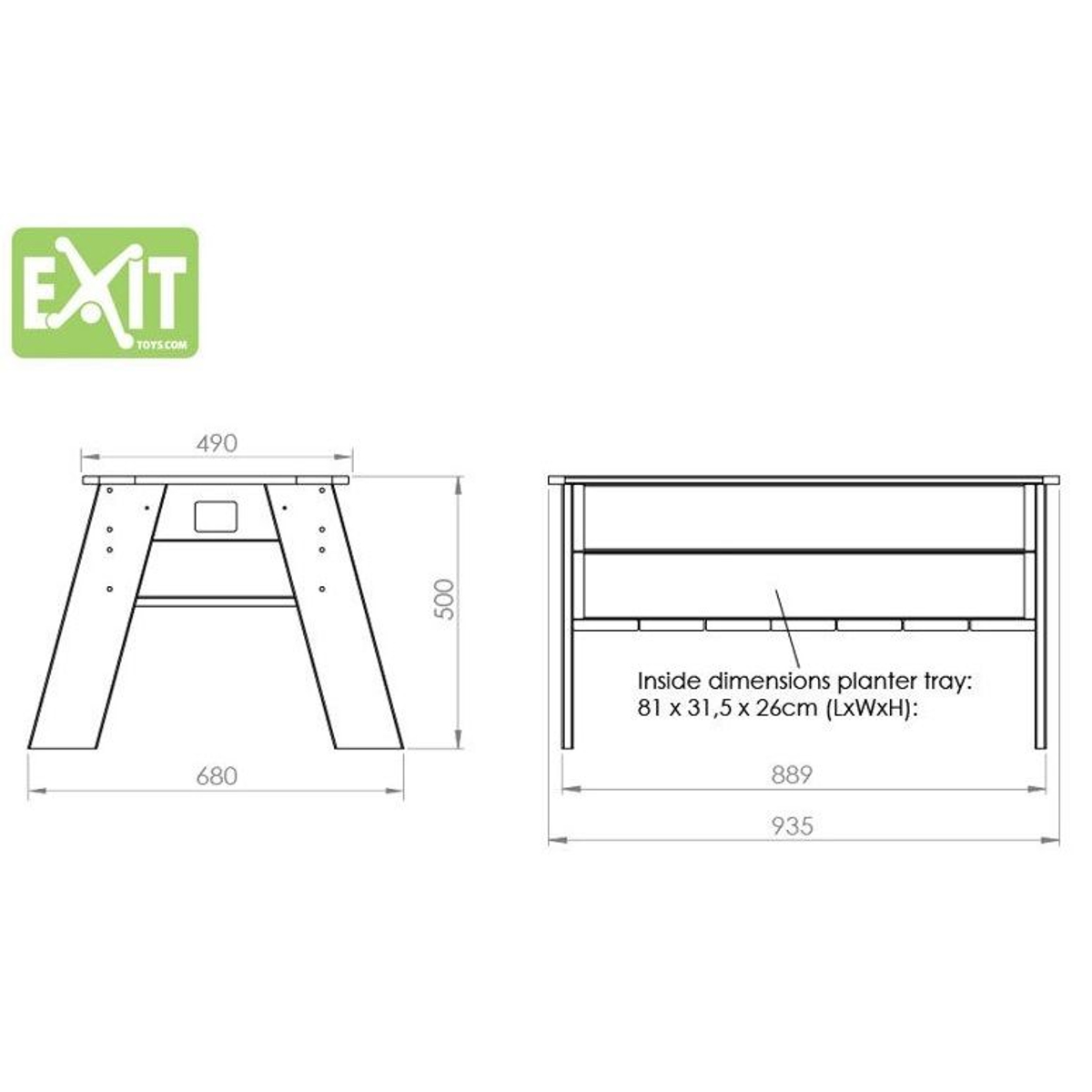 EXIT Aksent Kweektafel L