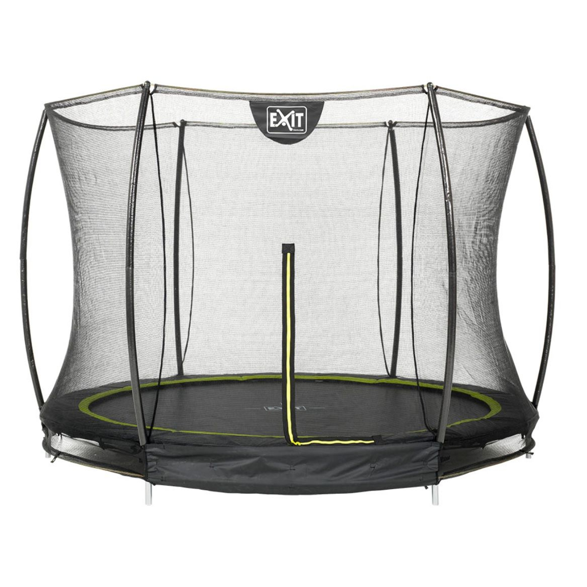 Trampoline enterré EXIT Silhouette ø244cm avec filet de sécurité - noir