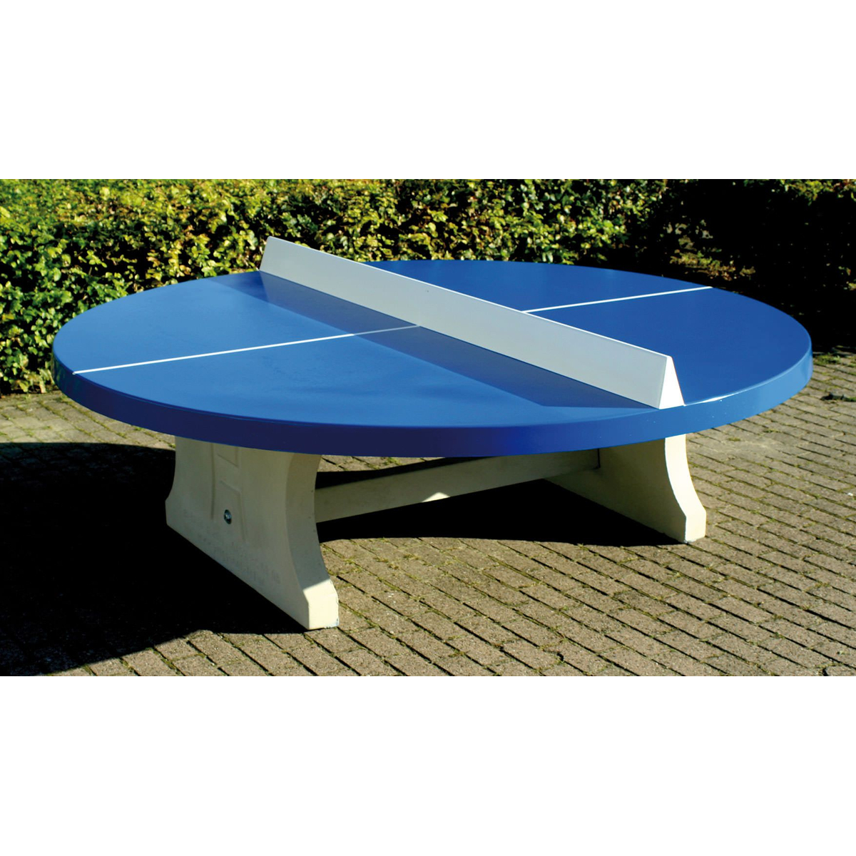 Heblad Tafeltennistafel Beton Blauw Rond