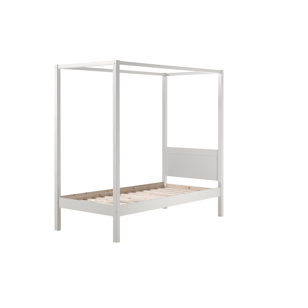 Hemelbed Roos 90x200 - Wit
