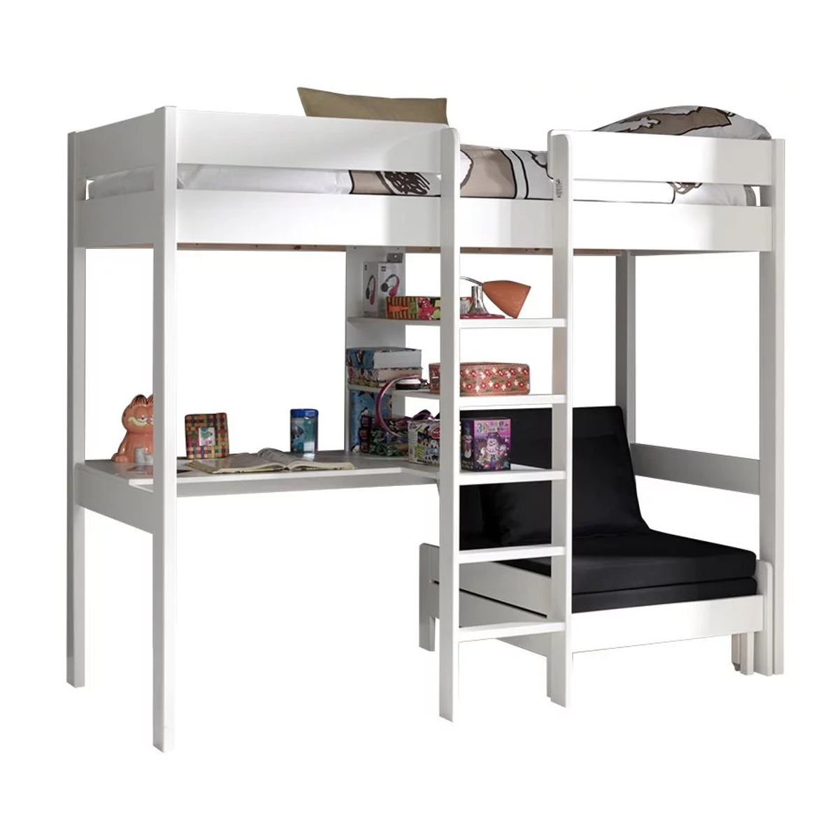 Hoogslaper Aliks Met Zetelbed - Wit