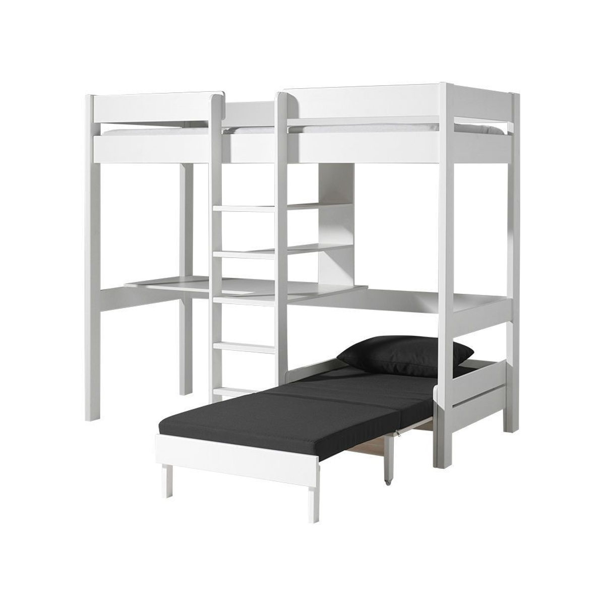 Hoogslaper Aliks Met Zetelbed - Wit