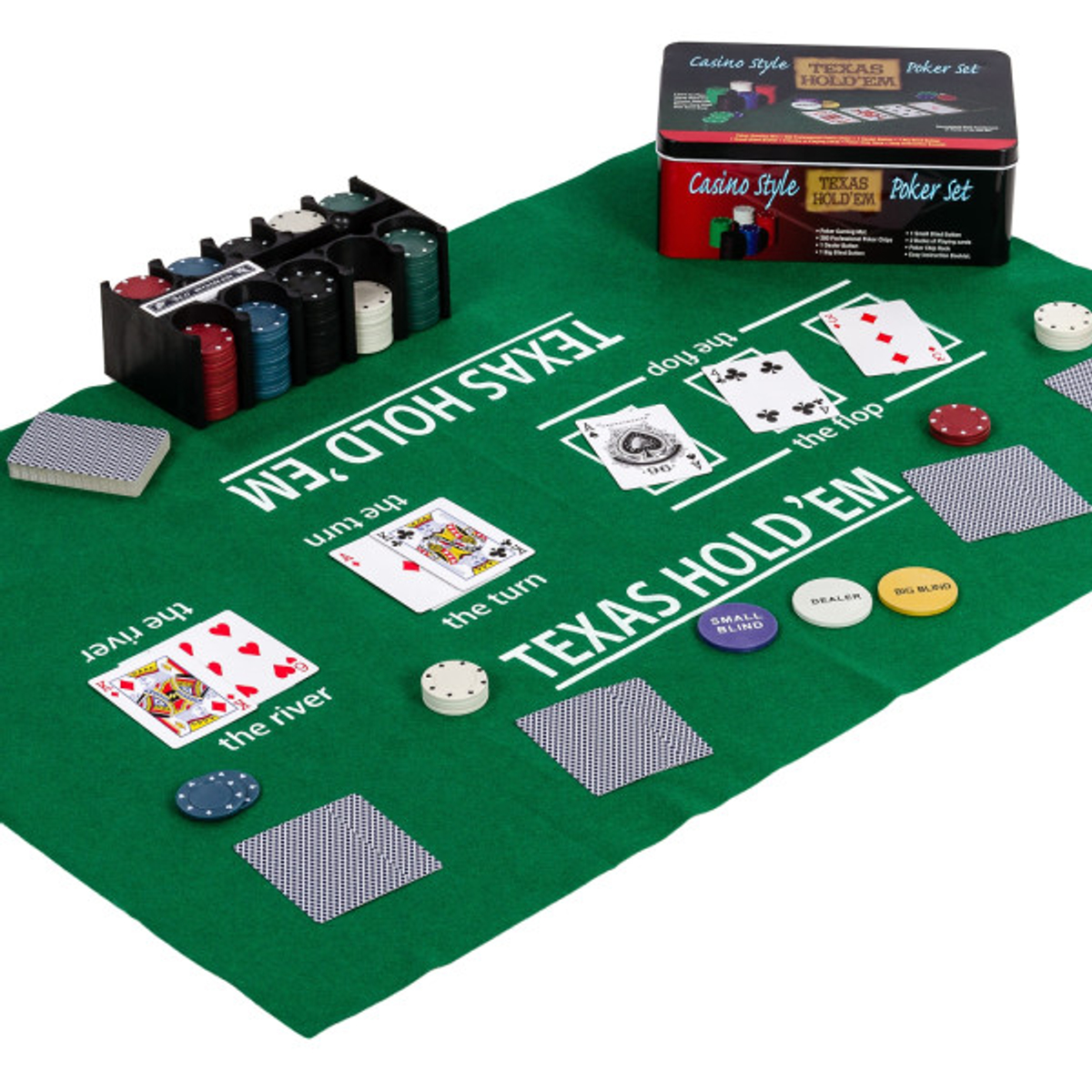 Pokerkoffer - Pokerset met 200 Laserchips Metal Case