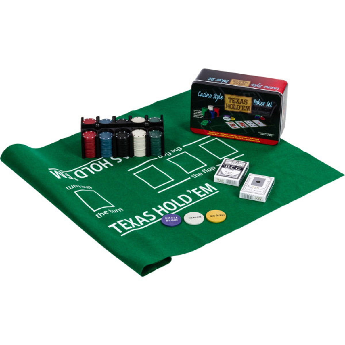 Pokerkoffer - Pokerset met 200 Laserchips Metal Case