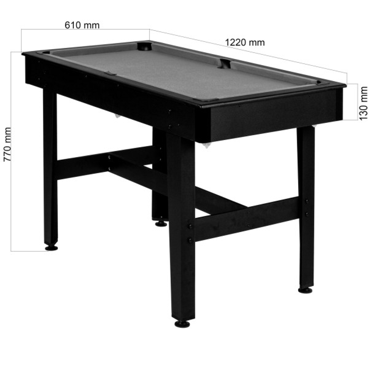 NORTH Bari Table De Billard Noir/Bleu 4FT