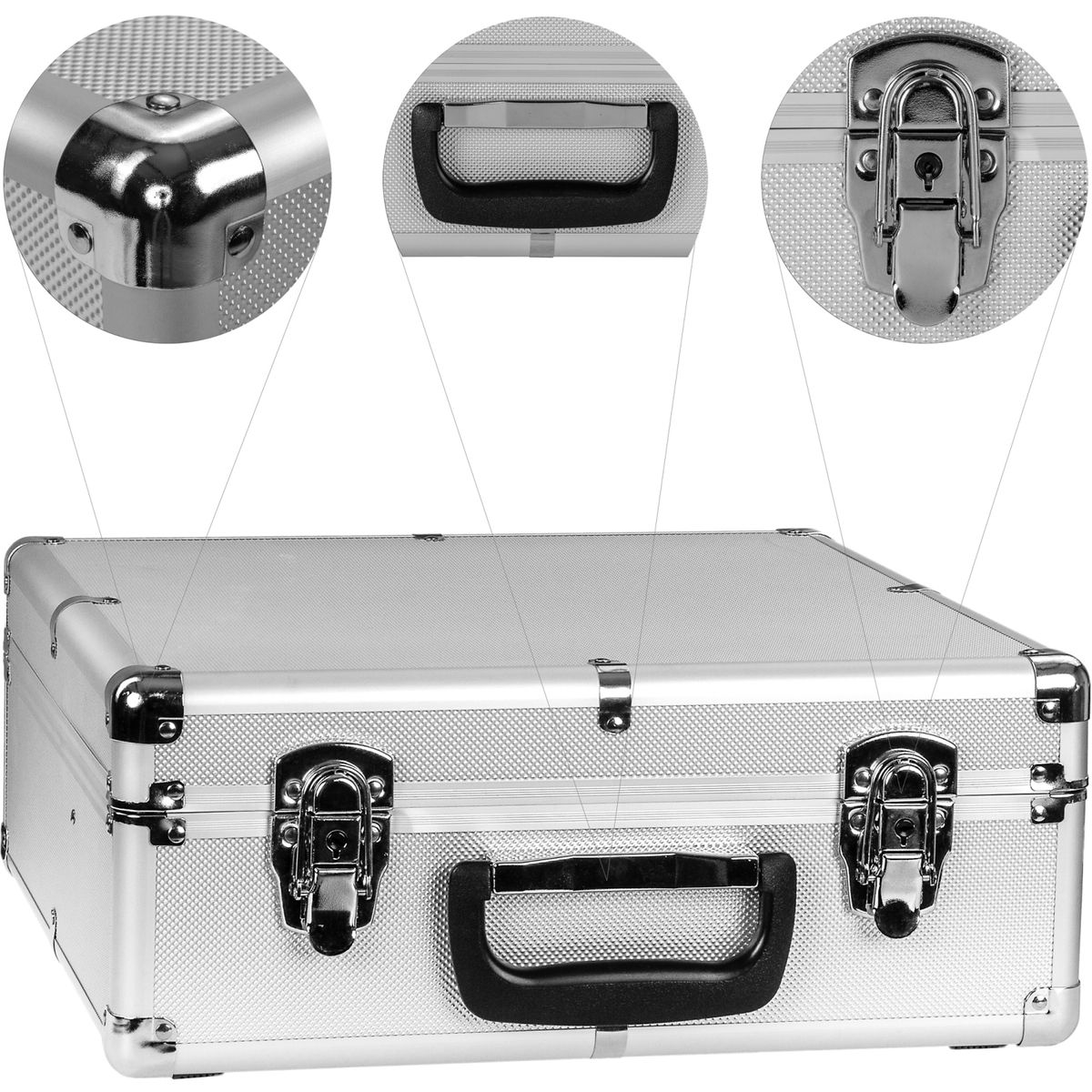 NORTH Pokerset Aluminium Pokerkoffer 600 Chips en Kaartmixer