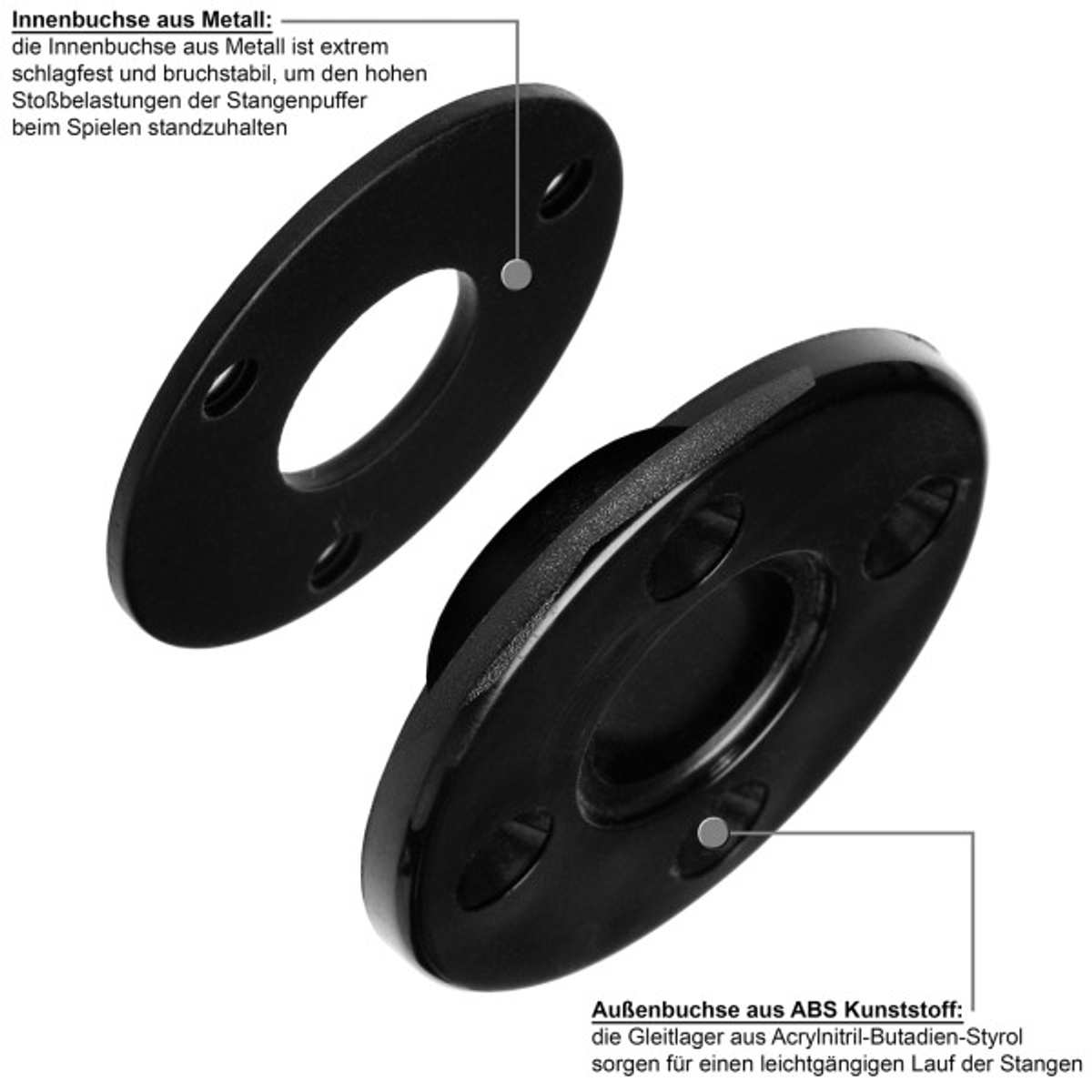 Tafelvoetbal Glijlager Kogellager 16 Stuks voor 16.4mm