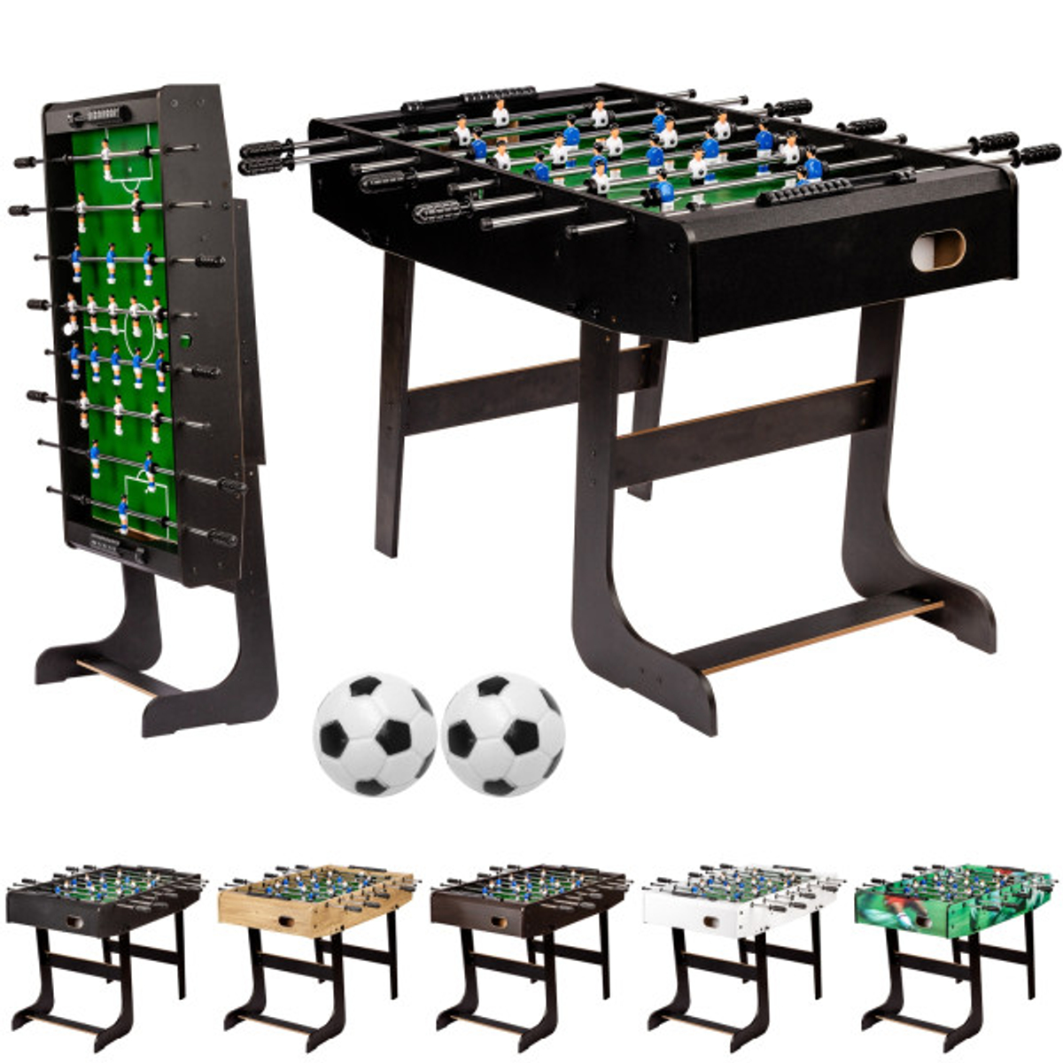 NORTH Durham Voetbaltafel Zwart Foldy