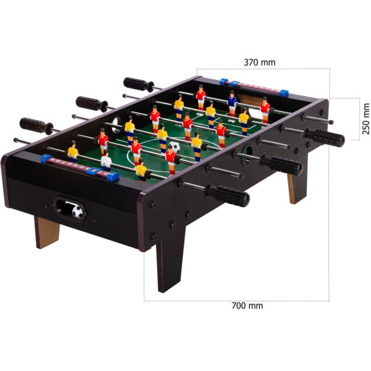 NORTH Oban Mini Voetbaltafel Zwart 70 x 37 x 25 cm