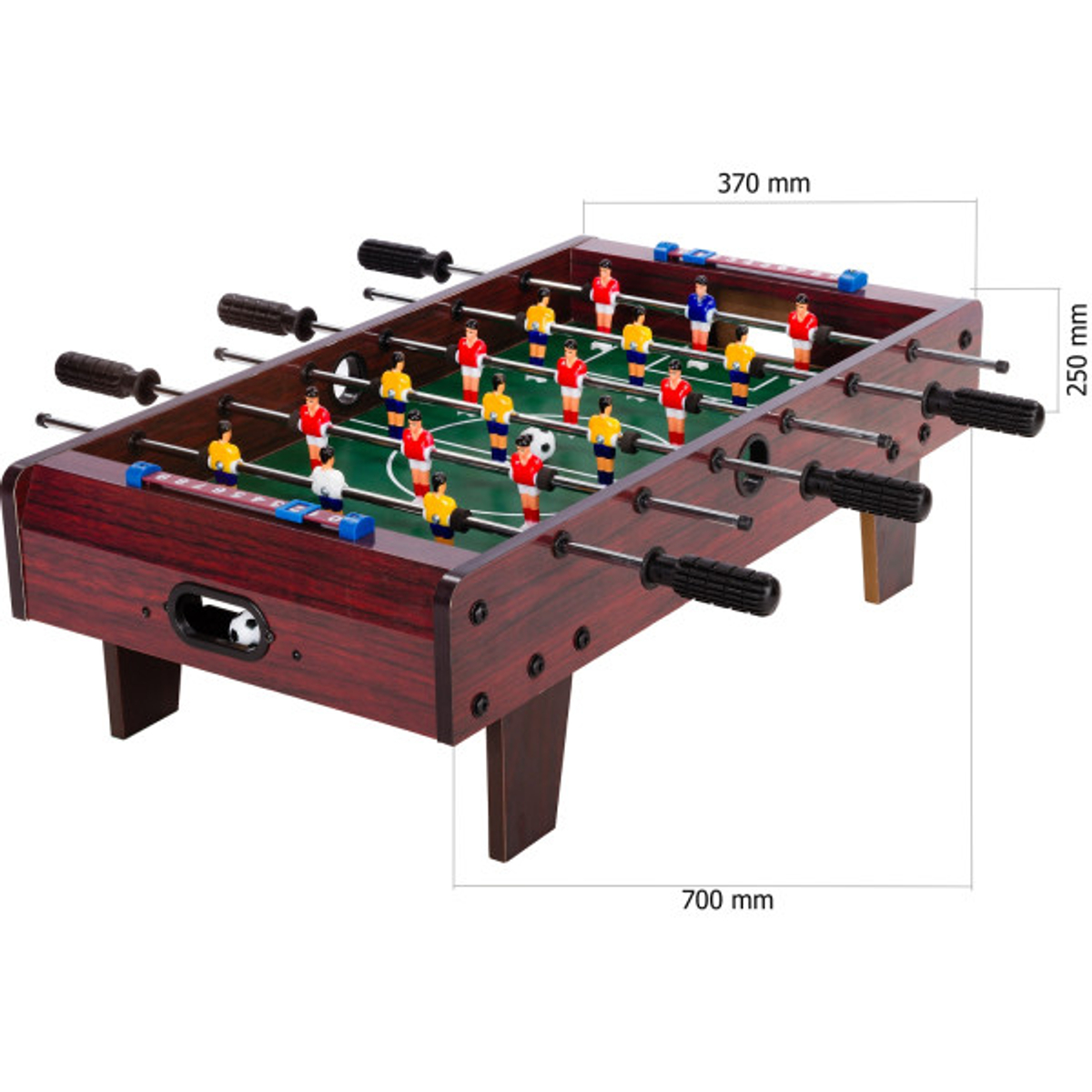 NORTH Oban Mini Voetbaltafel Dark Wood 70 x 37 x 25 cm