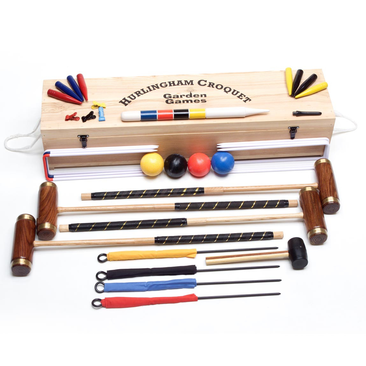 Hurlingham Croquet Set 4 Speler In Luxe Doos