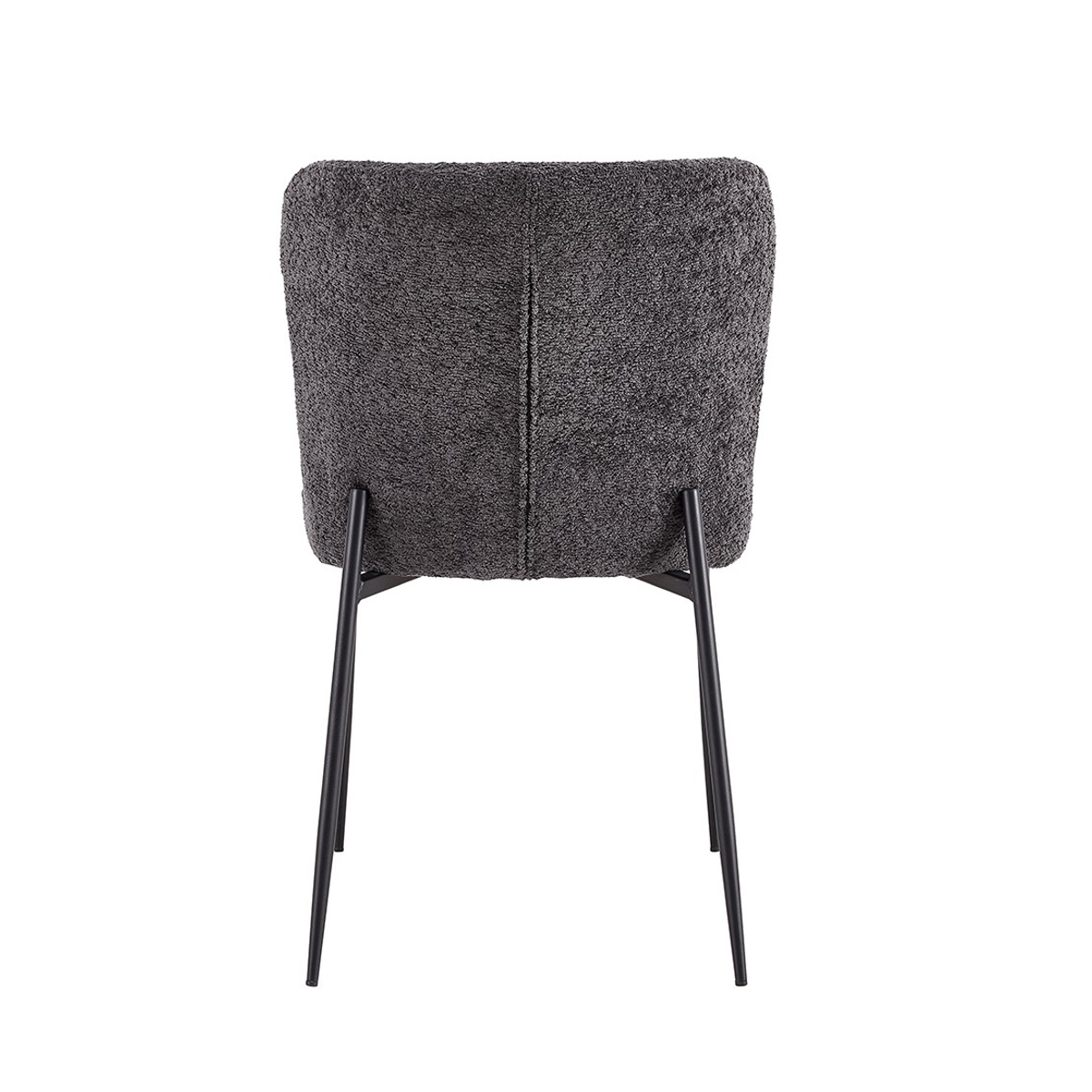 Interiax Chaise de salle à manger Flo Bouclé Gris foncé