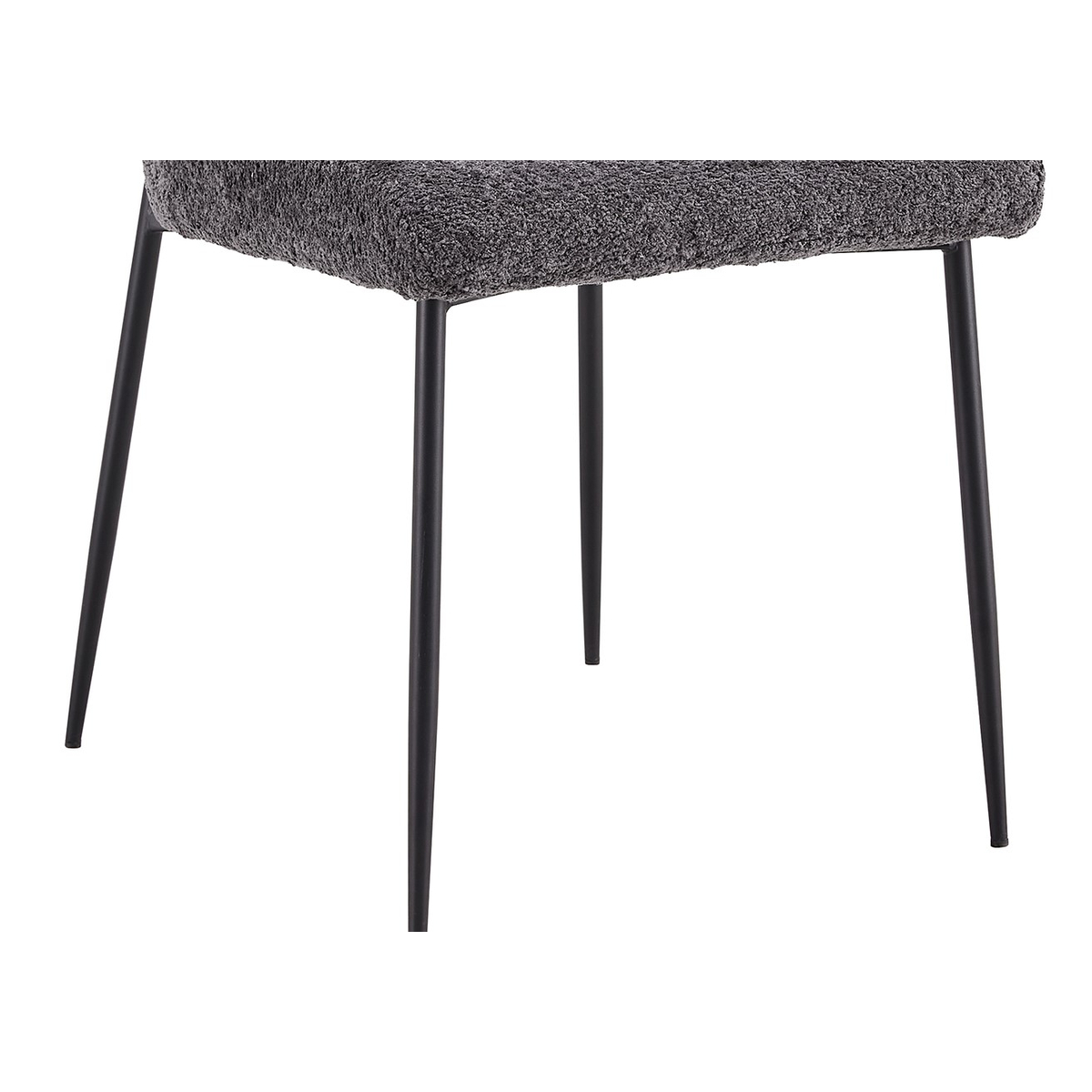 Interiax Chaise de salle à manger Flo Bouclé Gris foncé