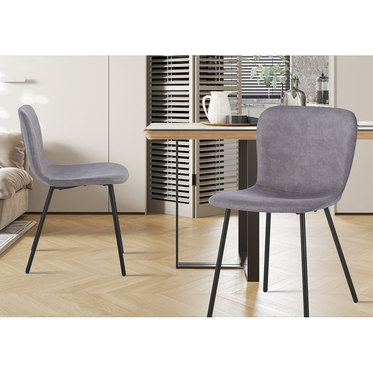 Interiax Eetkamerstoel Jade PU Taupe