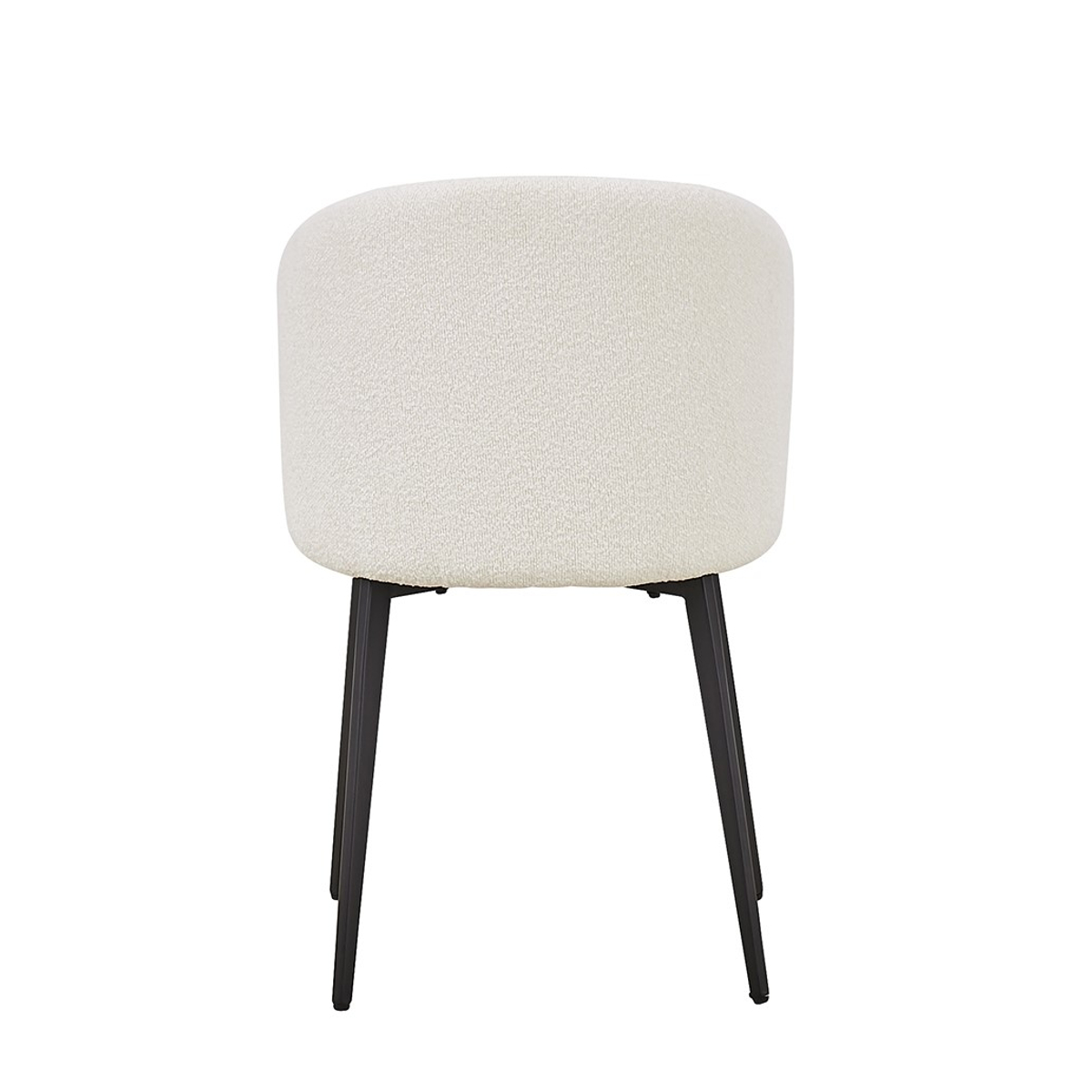 Interiax Chaise de salle à manger Livia Bouclée Blanc