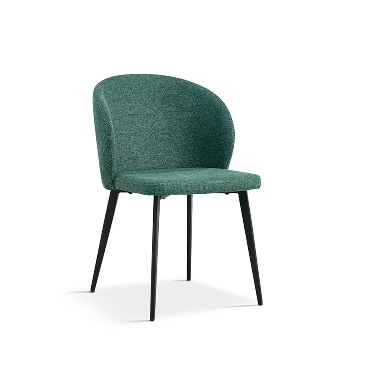 Interiax Eetkamerstoel Livia Stof Groen