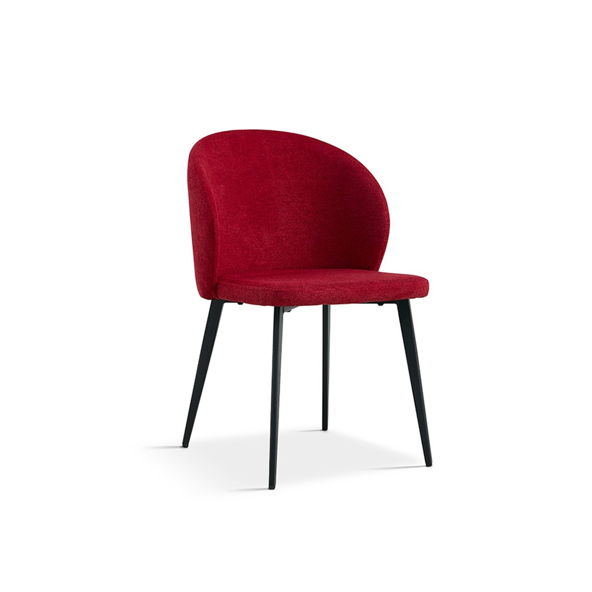 Interiax Eetkamerstoel Livia Stof Rood