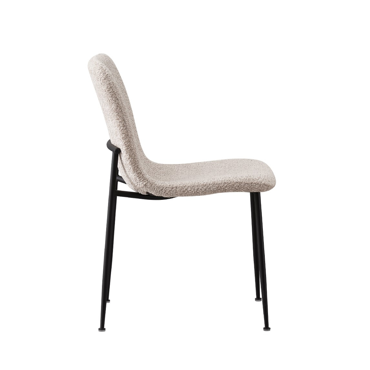 Interiax Chaise de salle à manger Mona Bouclé Beige