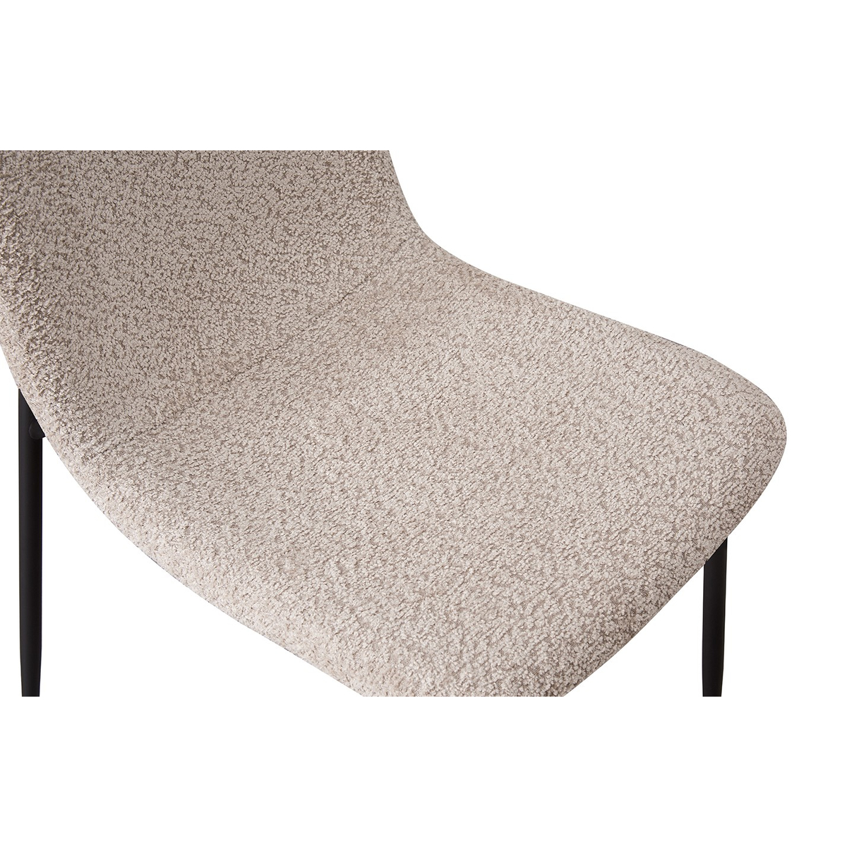 Interiax Chaise de salle à manger Mona Bouclé Beige