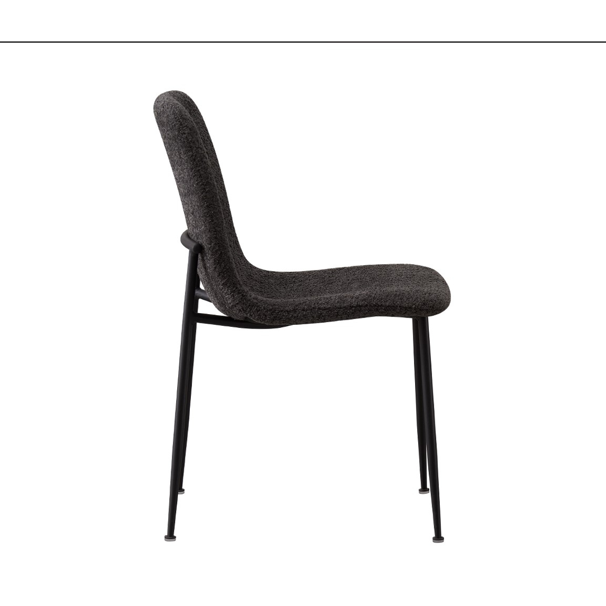 Interiax Chaise de salle à manger Mona Bouclé Gris