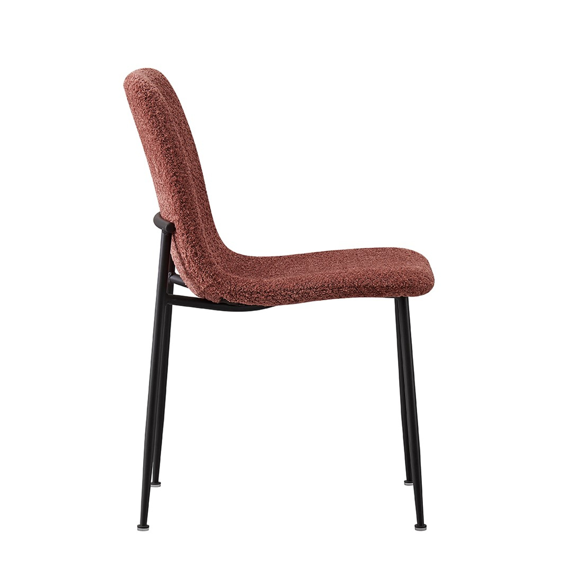 Interiax Eetkamerstoel Mona BouclÃ© Roze